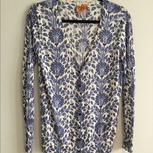 Tory Burch silk cardigan, size S.